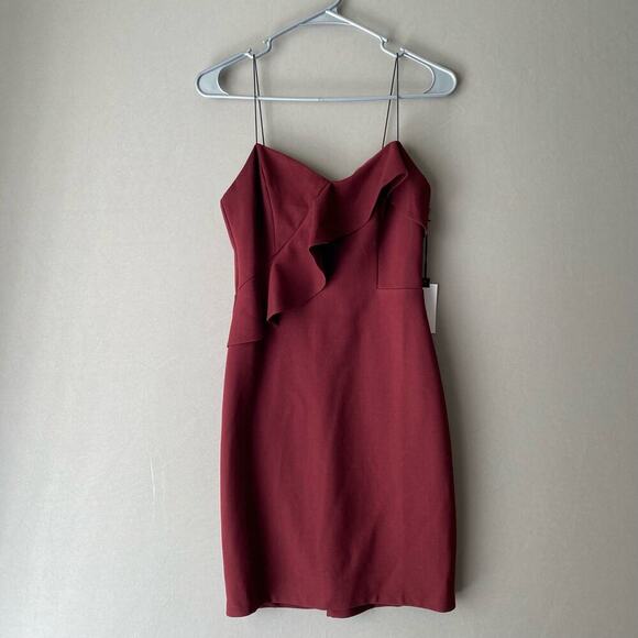 ASTR the label sz M spaghetti strap ruffle bodycon party sheath dress NWT‎ - Picture 1 of 9